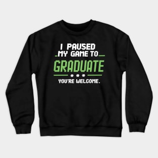 Funny Gamer Graduate 2024 Graduation Crewneck Sweatshirt